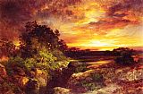 Thomas Moran Canvas Paintings - An Arizona Sunset Near the Grand Canyon